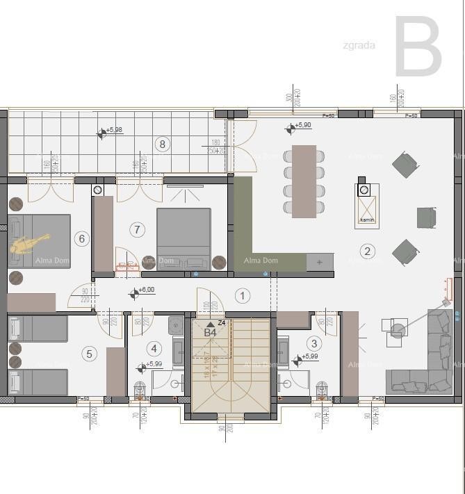 Prodaja modernih stanov v novem stanovanjskem projektu, pogled na morje, Štinjan, B4 11