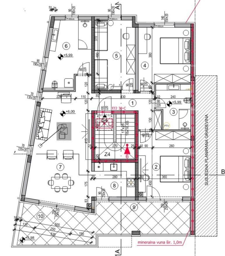 Vendita! Appartamento in nuovo complesso con 3 camere da letto e due posti auto, Pula, Valdebek! S4 12