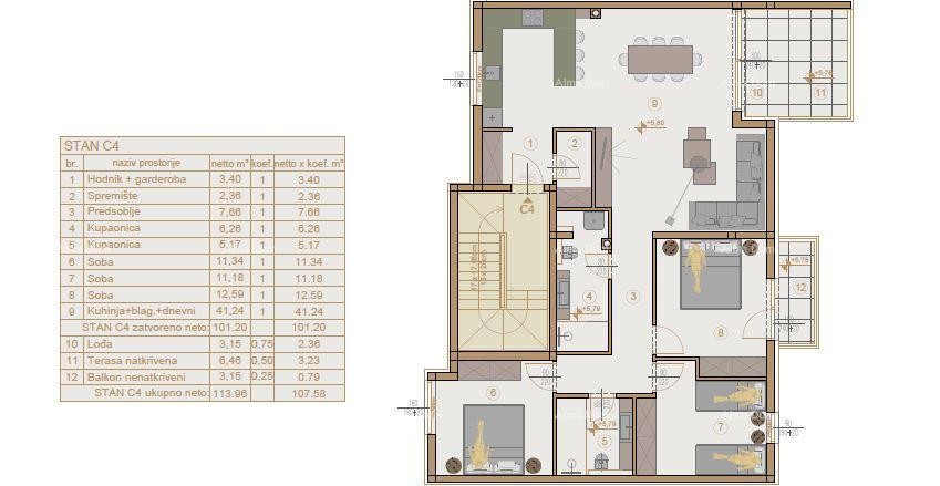 NEW BUILDING IN PULA – APARTMENT WITH THREE BEDROOMS 7