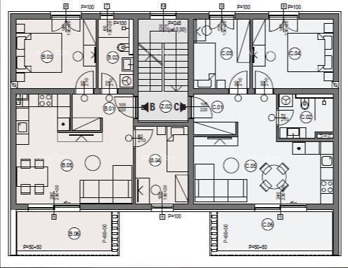 ШТИНЬЯН – НОВОСТРОЙКА У БЛИЗОСТИ МОРЯ И ГОРОДА. Квартира Б, Здание C 6
