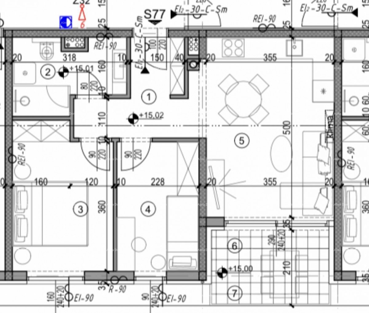 Pula! Višestambena, moderna zgrada s liftom, blizu centra. Stan s parkirnim mjestom i spremištem. S77 4