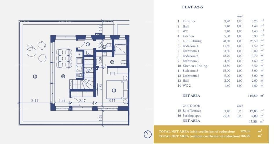 Umag, resort di lusso e bellezza! Vendita di appartamenti nel resort con piscina infinity condivisa sul tetto di 105m! 10