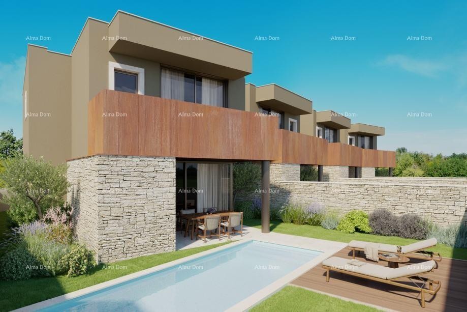 Bale. Moderna kuća u nizu s bazenom, 148,56 m² 1