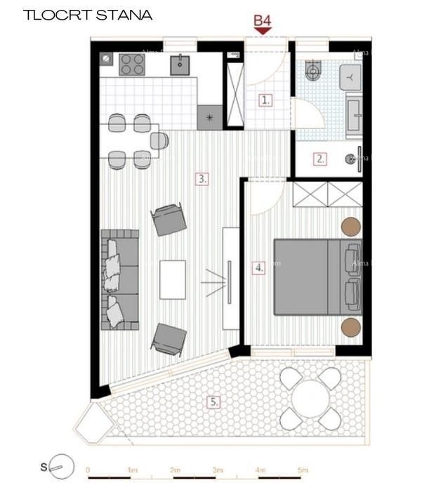 Продажа современных квартир в эксклюзивном здании с видом на марину, Пула! B4 9