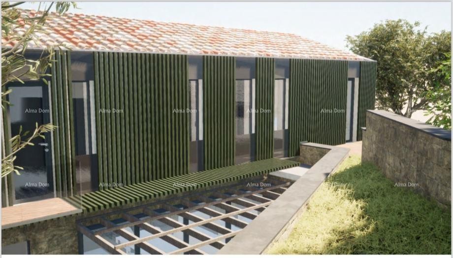 Building plot with a ruined house for sale in Labin, with sea view and project included. 7