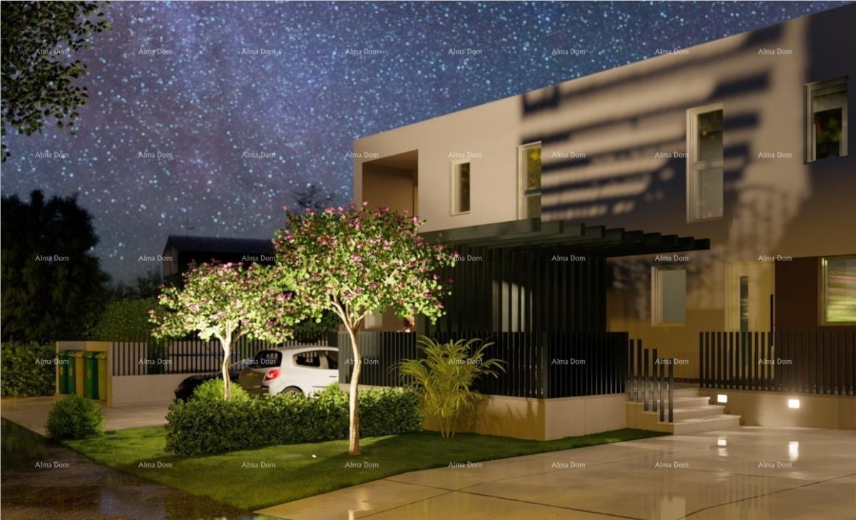 POREČ - Moderna polpritlična hiša z lastnim zelenjem (Hiša B) 14