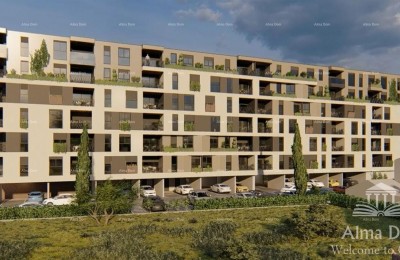 Pula, a new project! Multi-apartment, modern building with elevator, close to the center. Construction started in the immediate vicinity of the Pula City Mall shopping center.