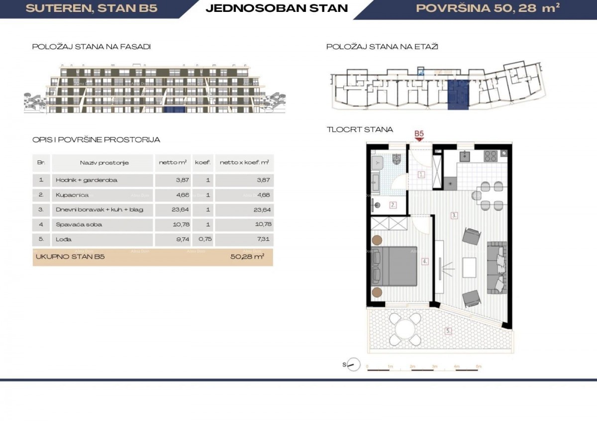 Prodaja modernih stanov v ekskluzivni stavbi s pogledom na marino, Pula! B5 2