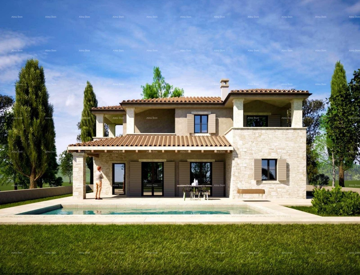 Kuća s bazenom i pogledom na more, Kaštelir 2