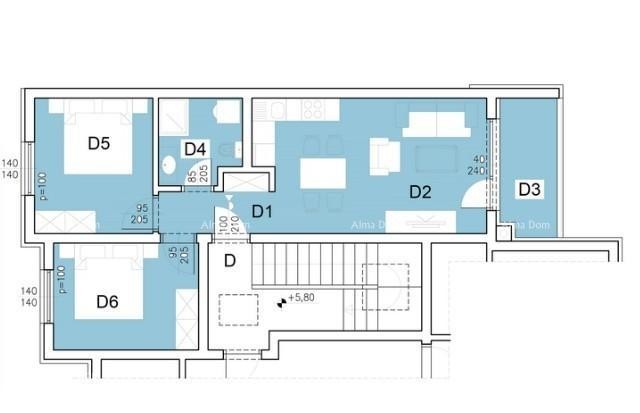 Vendita - Appartamento moderno in un nuovo complesso residenziale privato a Šijana, Pola! F-C 24