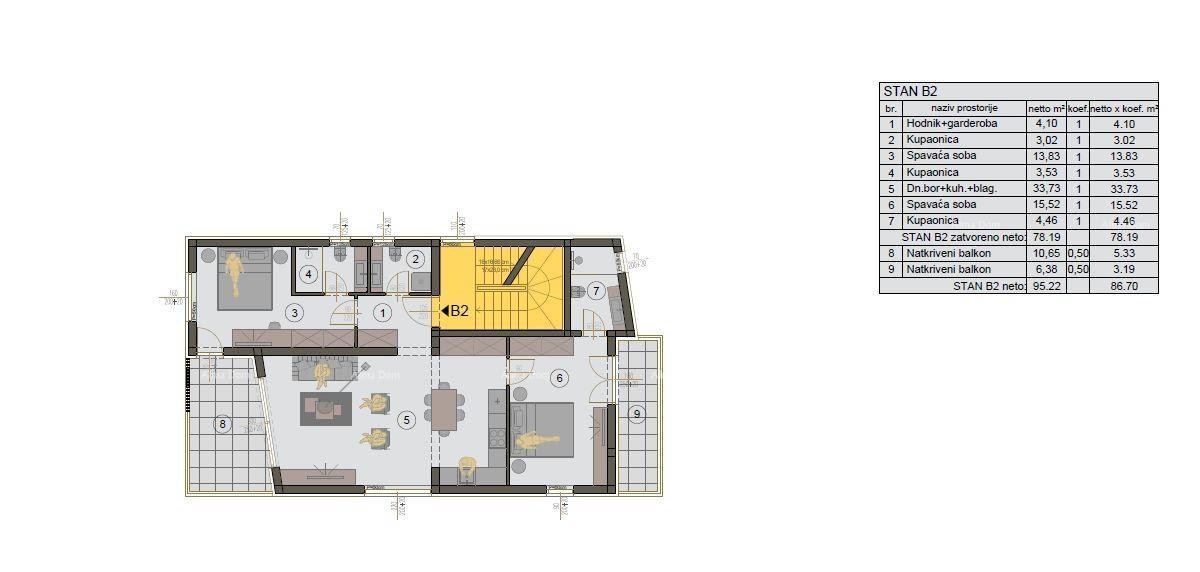 NEW BUILDING IN MUNIDA, MEDULIN – APARTMENT WITH TWO PARKING SPACES 8