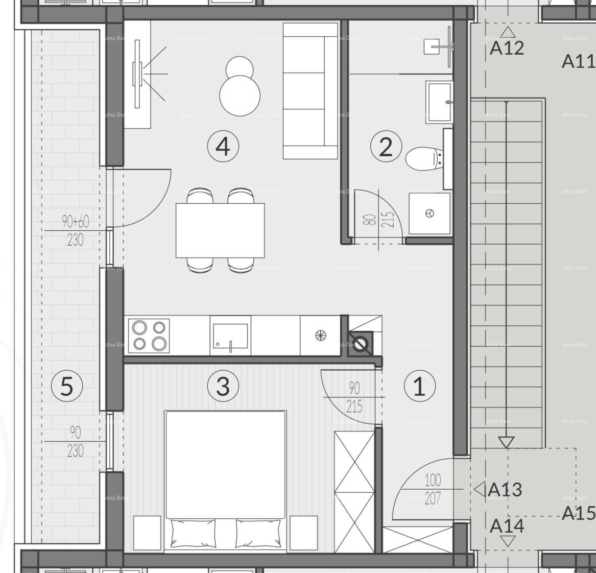 Apartments for sale in a new modern project, Pula, A13 10