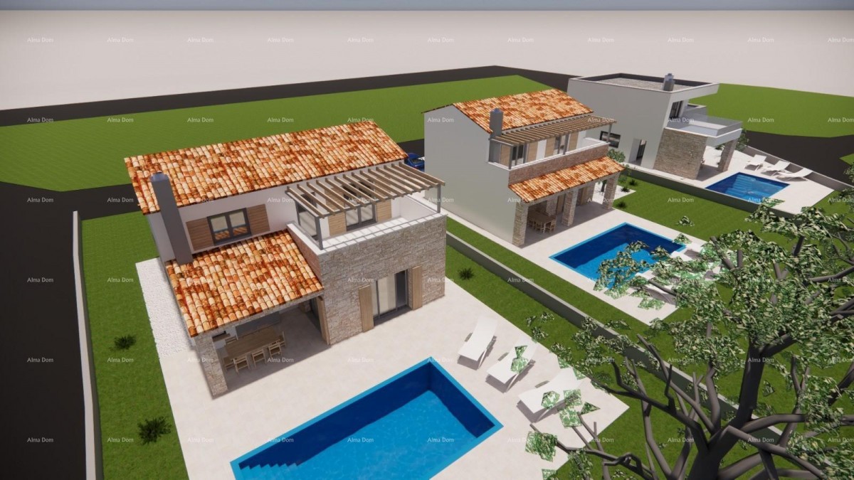 Predivna vila s bazenom smještena u mirnom okruženju Červara. 2