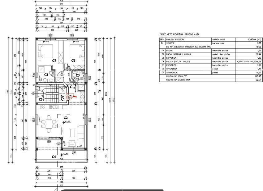 Медулин – Мукалба, ПЕНТХАУС 104,76 м², НОВОСТРОЙКА, ПЕРВЫЙ РЯД У МОРЯ 27
