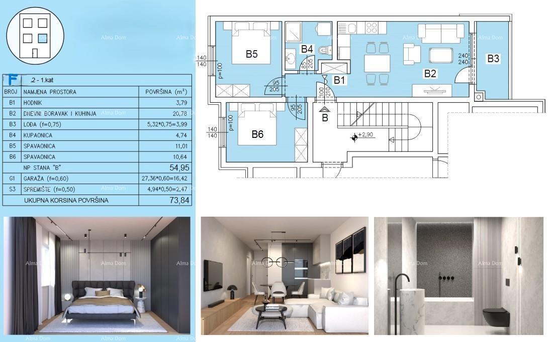 Sale - Modern Apartment in a New Private Residential Complex in Šijana, Pula! F-B 9