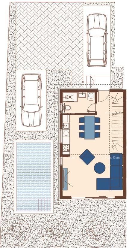 Vendita - Duplex villa in stile mediterraneo con piscina e vista mare, Medulin! 11