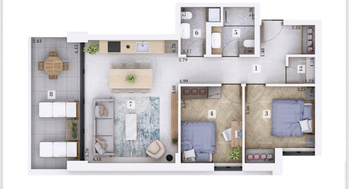 Vendita - appartamento in nuova costruzione con due posti auto, Rovinjsko selo! 7