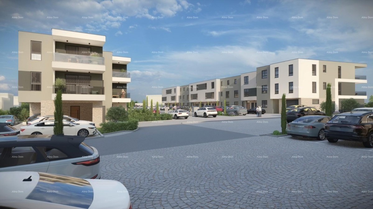 Vendita! Appartamento in nuovo complesso con 3 camere da letto e due posti auto, Pula, Valdebek! S4 6