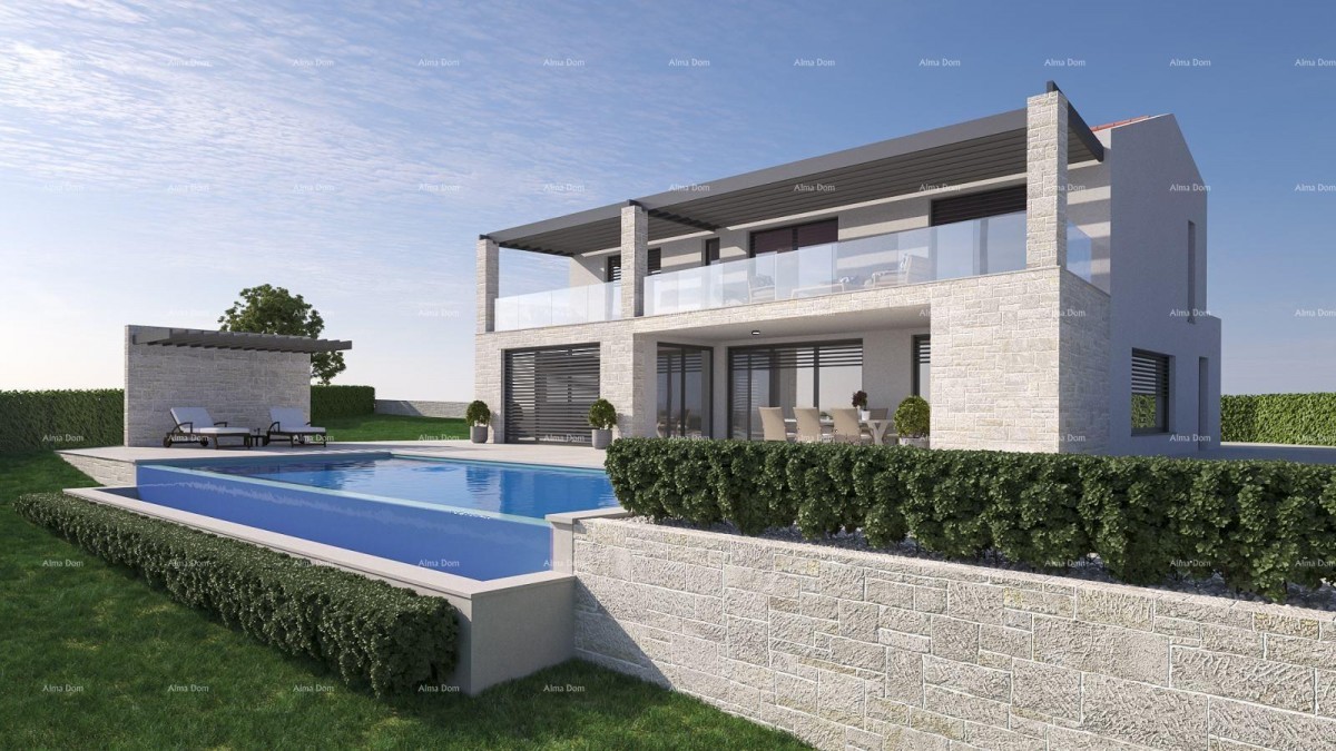 For Sale Building Land with House Project and Pool – Vrh, Kastel, Buje 3