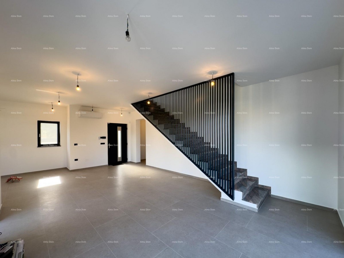 We are selling a semi-detached villa with a pool and a garage 12