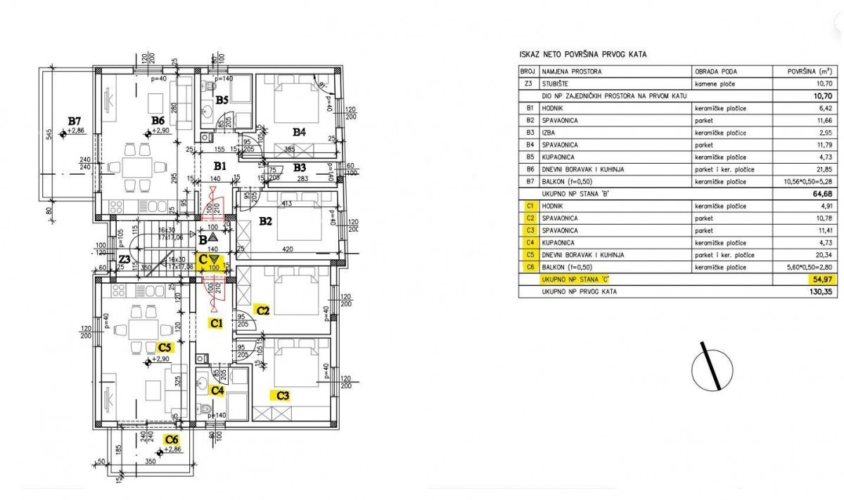 Two-bedroom apartment with a parking space 5