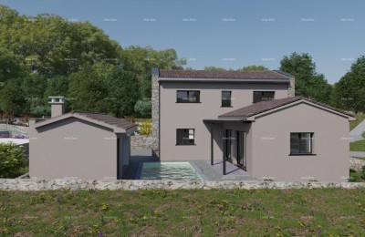 Vodnjan, okolica – moderna vila s bazenom u izgradnji