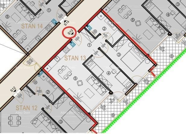 Poreč - vendita di un appartamento in un complesso moderno a uso misto. S13 6