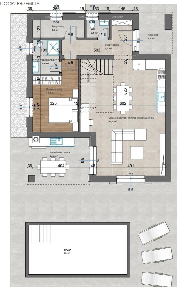 Beautiful villa with a pool located in a peaceful setting of Červar. 9