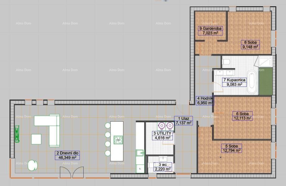 For sale: single-story house in a quiet part of Labin. 14