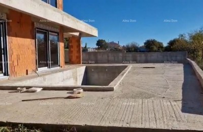 Kanfanar, modern house in shell construction phase