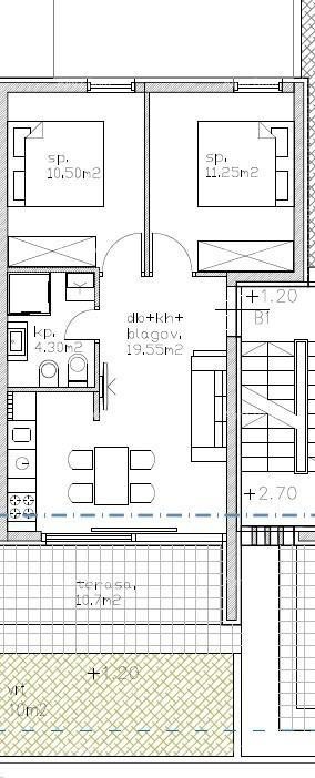 Moderan  apartman u bloku B s dva parkirna mjesta, blizina Umaga! S1 2