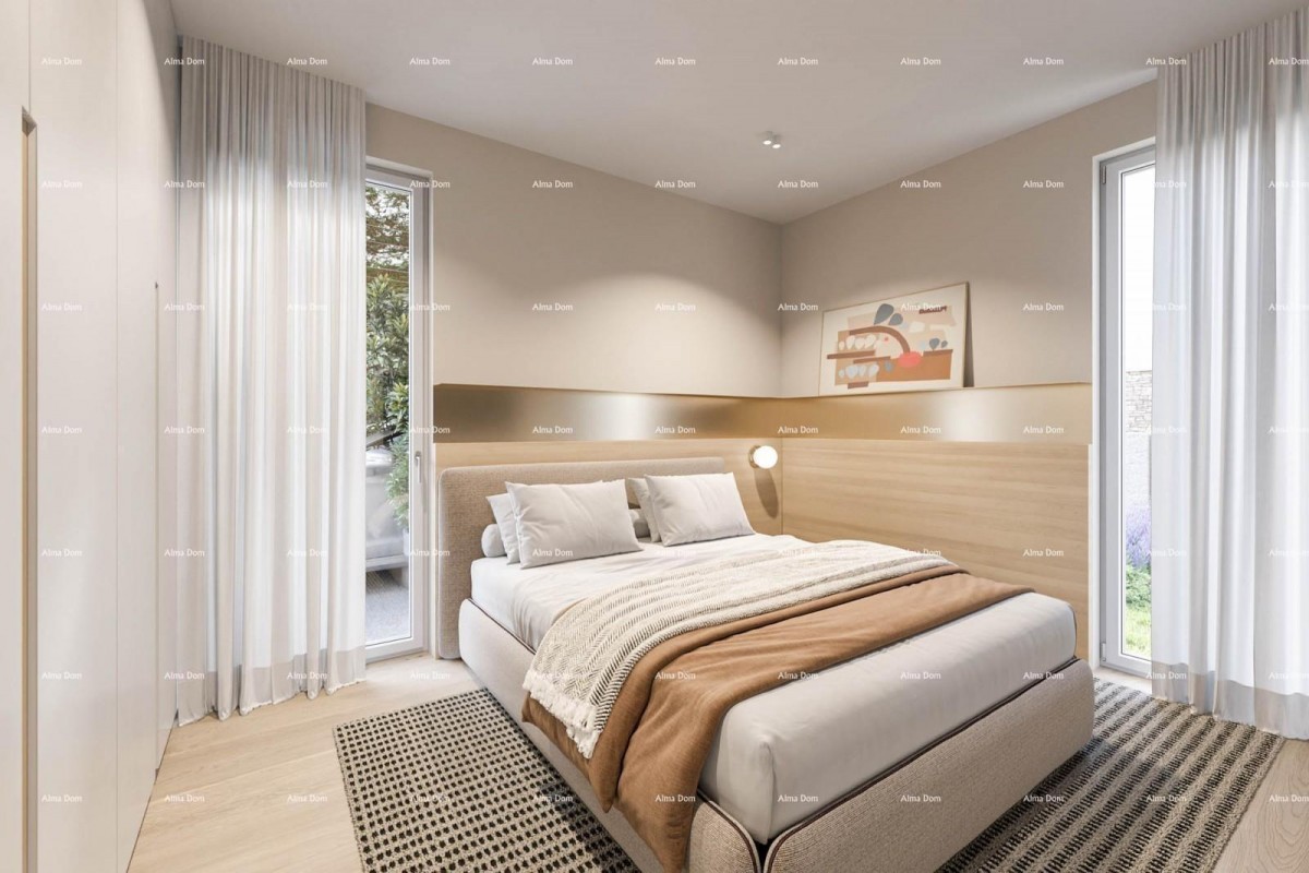 Sale of apartments in a new building with two parking spaces, 5 minutes from the beach, Umag! A 16 2