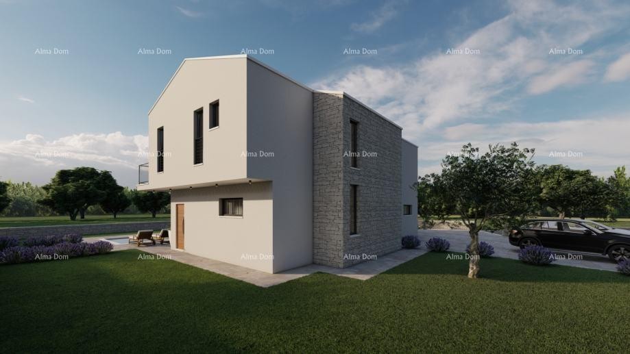 Участок под застройку с проектом виллы с бассейном, Ребичи 2