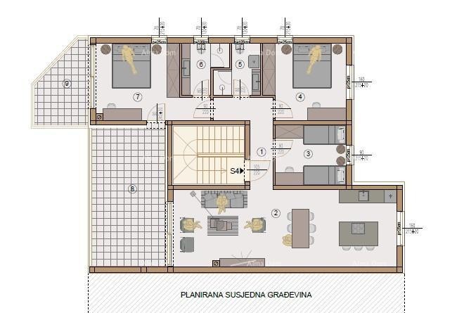 Penthouse, stan s garažom i PM, v novem stanovanjskem kompleksu, Valdebek, Pula! Zg6 S4 7