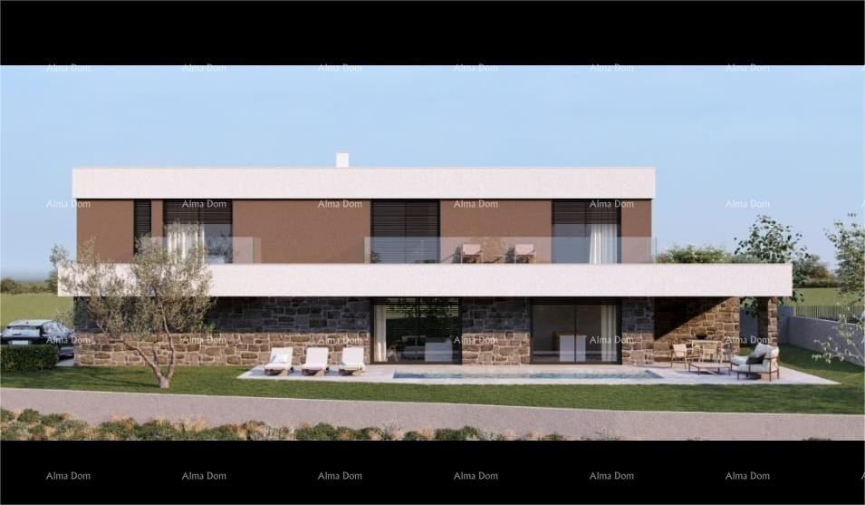 Kanfanar, moderna kuća u Roh-bau fazi 3