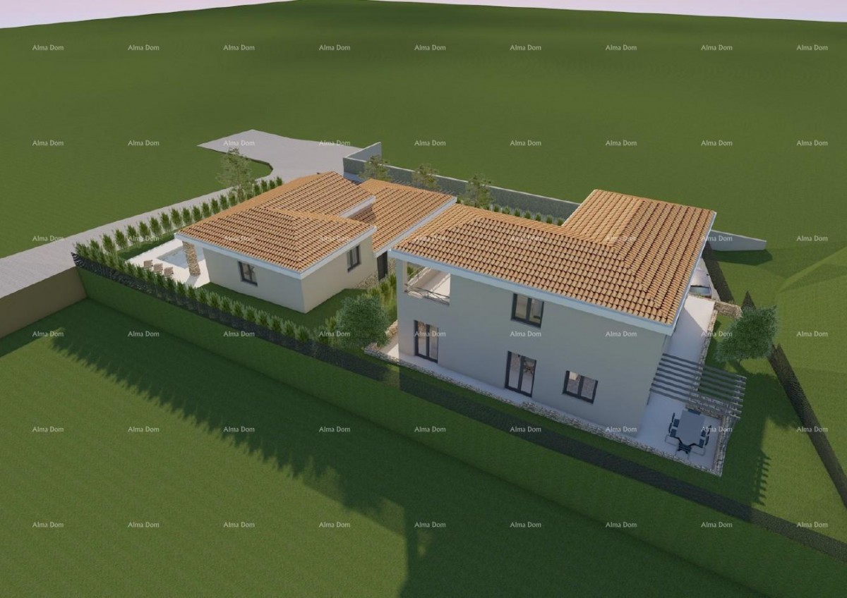 Istra. Bibići. Prodaja gradbenega zemljišča s projektom, Bibići 5