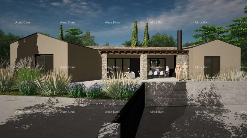 Sale - construction land with a project for building a single-story villa, Žminj V1 4