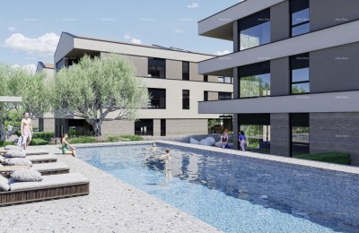 Sale of apartments in modern new construction with a shared pool!
