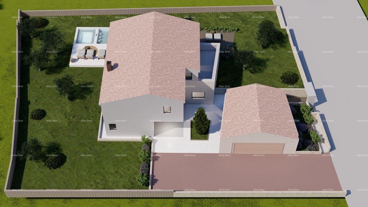 Тиньян – Строительный участок 1.152 м² с разрешением и проектом для дома с бассейном 10