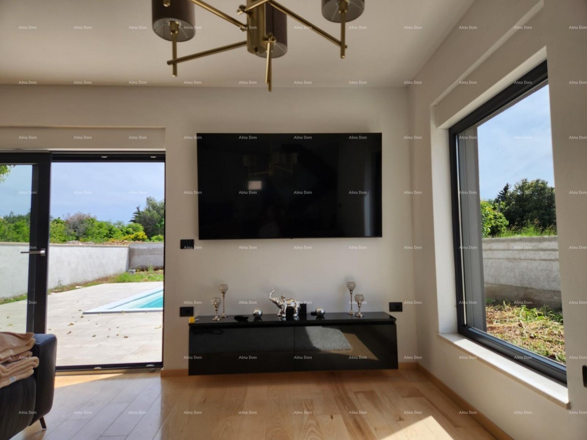 Istria, Ližnjan, 1 km to the center of Medulin, new modern house with pool for vacation. 6