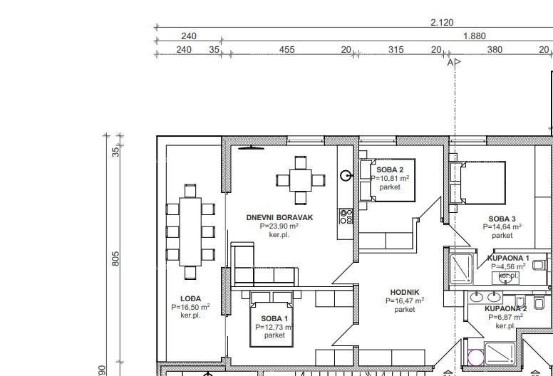 Banjole! Three-bedroom apartment in a new building! 2