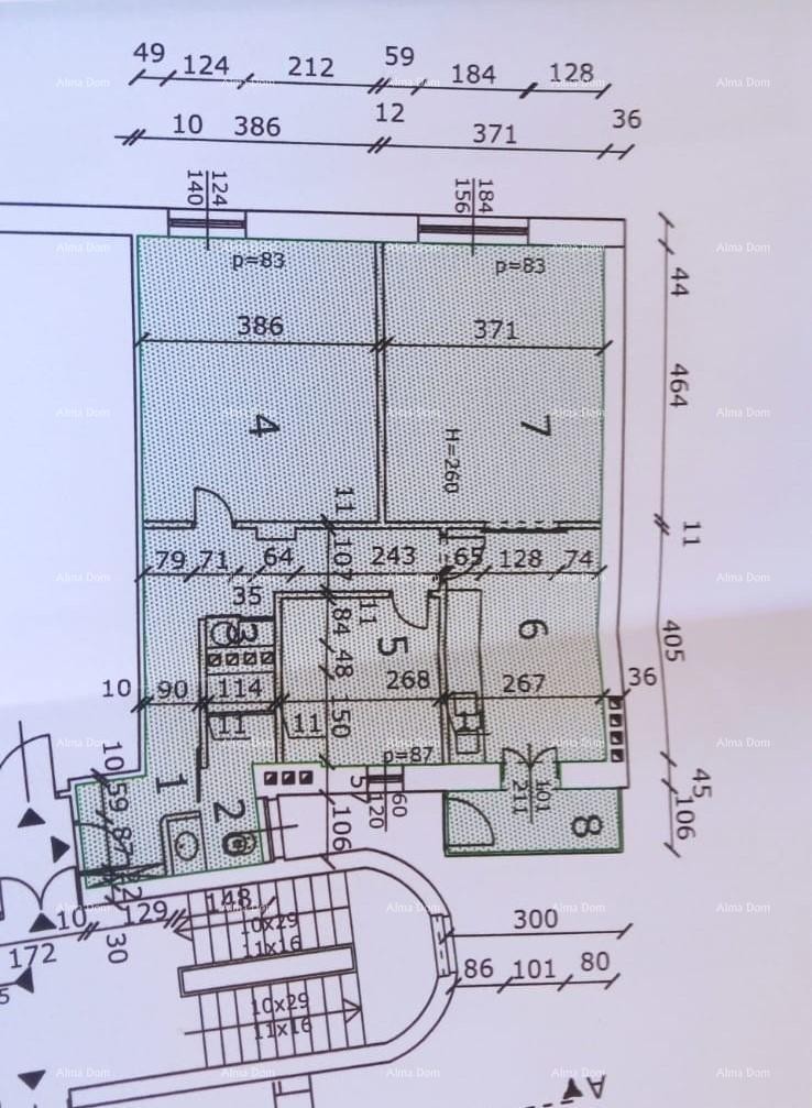 Пула – отремонтированная двухкомнатная квартира в центре, 72,83 м² 23