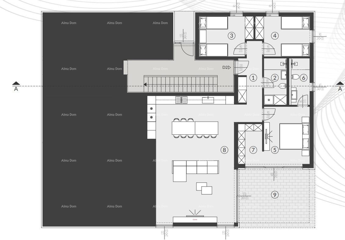 Sale of apartments in modern new construction with a pool, near Fažana 9